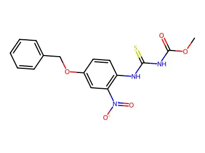 N-Methoxycarbonyl-N'-(4-benzyloxy-2-nitrophenyl)thiourea structure
