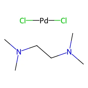 Tetramethylethylenediaminepalladium dichloride structure