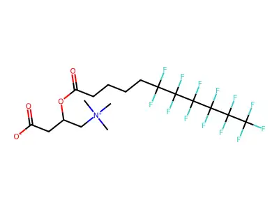 5-(F-Hexyl)-pentanoyl carnitine structure
