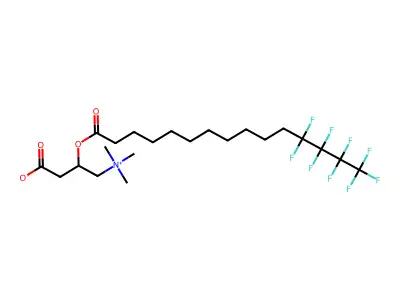 11-(F-Butyl)-undecanoyl carnitine structure