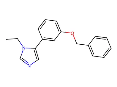 1H-Imidazole, 1-ethyl-5-(3-(phenylmethoxy)phenyl)- structure