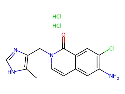 1(2H)-Isoquinolinone, 6-amino-7-chloro-2-((5-methyl-1H-imidazol-4-yl)methyl)-, dihydrochloride structure