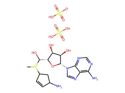 S-(5'-deoxy-5'-adenosyl)-1-ammonio-4-(methylsulfonio)-2-cyclopentene structure