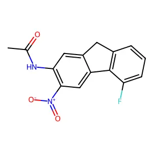 N-(5-fluoro-3-nitro-9H-fluoren-2-yl)acetamide structure