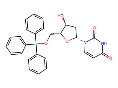 1-[4-Hydroxy-5-(trityloxymethyl)oxolan-2-yl]pyrimidine-2,4-dione structure