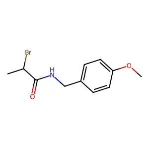 (R,S)-2-溴-N-(4-甲氧苄基)丙酰胺 structure