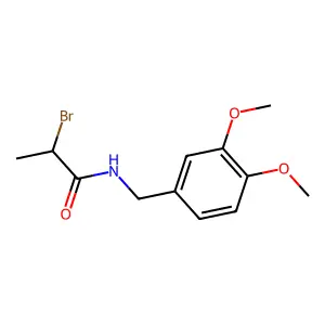 (R,S)-2-溴-N-(3,4-二甲氧苄基)丙酰胺 structure