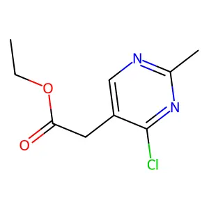 (6-Chloro-2-methyl-5-pyrimidyl)acetic acid, ethyl ester structure