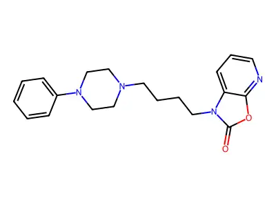 Oxazolo(5,4-b)pyridin-2(1H)-one, 1-(4-(4-phenyl-1-piperazinyl)butyl)- structure