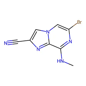 6-Bromo-8-(methylamino)imidazo(1,2-a)pyrazine-2-carbonitrile structure