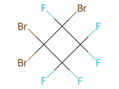 1,1,2-Tribromopentafluorocyclobutane structure