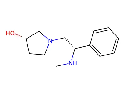 (2'S,3S)-1-(2-Methylamino-2-Phenyl-Ethyl)-Pyrrolidin-3-Ol structure