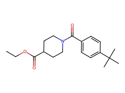 Ethyl 1-(4-tert-butylbenzoyl)-4-piperidinecarboxylate structure