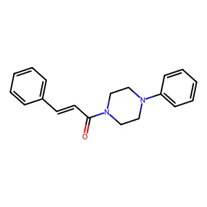 3-Phenyl-1-(4-phenylpiperazin-1-yl)prop-2-en-1-one structure