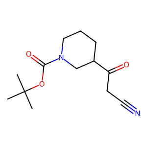 3-(2-Cyano-acetyl)-piperidine-1-carboxylic acid tert-butyl ester structure