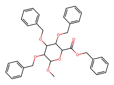 Benzyl 6-methoxy-3,4,5-tris(phenylmethoxy)oxane-2-carboxylate structure