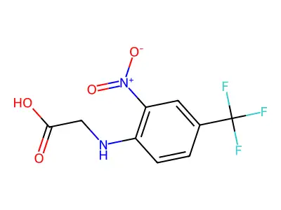 (2-Nitro-4-trifluoromethyl-phenylamino)-acetic acid structure