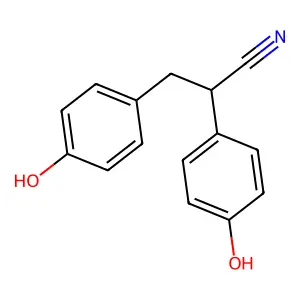2,3-双(4-羟基苯基)丙腈 structure