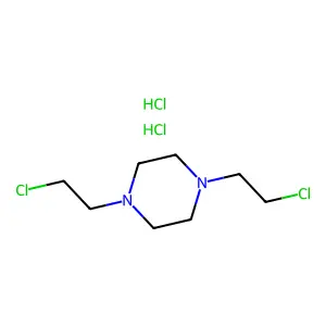 Piperazine, 1,4-bis(2-chloroethyl)-, dihydrochloride structure
