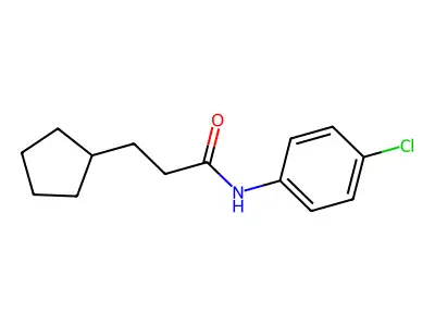 N-(4-chlorophenyl)-3-cyclopentylpropanamide structure