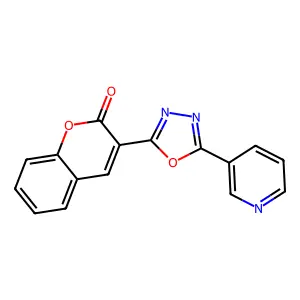 3-(5-Pyridin-3-yl-1,3,4-oxadiazol-2-yl)chromen-2-one structure