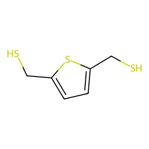 (5-(Mercaptomethyl)-2-thienyl)methyl hydrosulfide structure