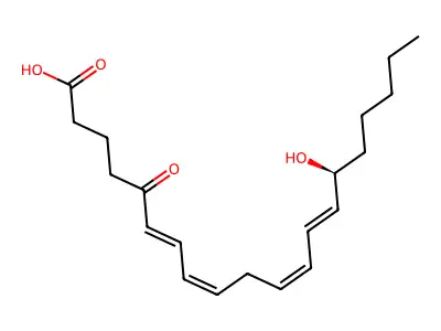 (15S)-15-Hydroxy-5-oxoicosa-6,8,11,13-tetraenoic acid structure