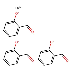 Lanthanum, tris(2-(hydroxy-kappaO)benzaldehydato-kappaO)- structure