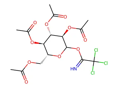 [3,4,5-Triacetyloxy-6-(2,2,2-trichloroethanimidoyl)oxyoxan-2-yl]methyl acetate structure