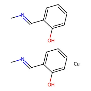 alpha-Bis(N-methylsalicylaldiminato)copper structure