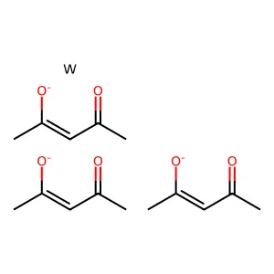 Tris-(pentane-2,4-dionato-o,o')tungsten structure