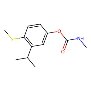 Carbamic acid, methyl-, 4-methylthio-m-cumenyl ester structure