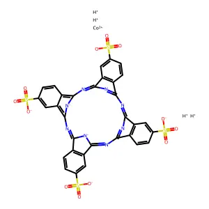 Cobalt 4,4',4'',4'''-phthalocyaninetetrasulfonate structure