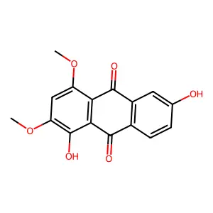 1,6-Dihydroxy-2,4-dimethoxyanthraquinone structure