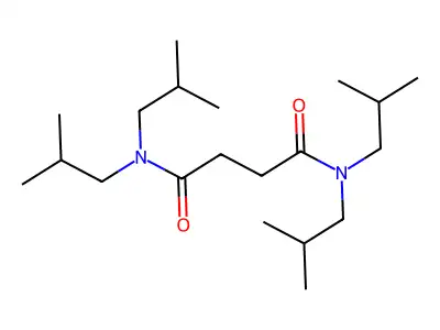 N,N,N',N'-tetrakis(2-methylpropyl)butanediamide structure