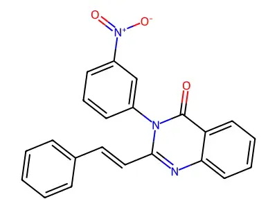 3-(3-nitrophenyl)-2-[(E)-2-phenylethenyl]quinazolin-4-one structure