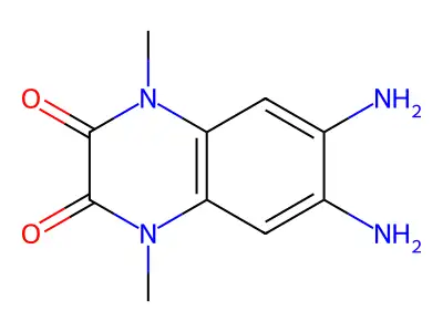 6,7-Diamino-1,4-dimethyl-1,4-dihydroquinoxaline-2,3-dione structure