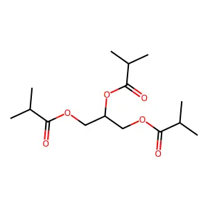 Glycerol triisobutyrate structure