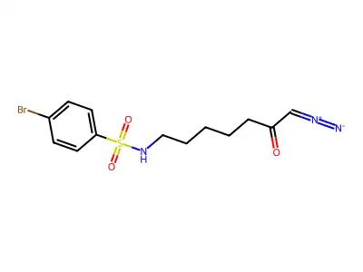 Benzenesulfonamide, 4-bromo-N-(7-diazo-6-oxoheptyl)- structure