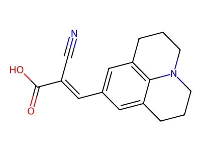 9-(2-Carboxy-2-cyanovinyl)julolidine structure
