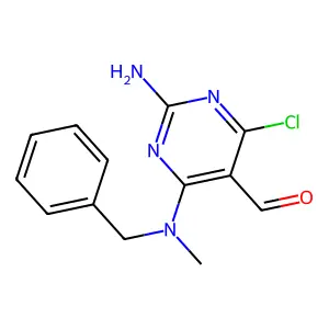 2-Amino-4-[benzyl(methyl)amino]-6-chloropyrimidine-5-carbaldehyde structure