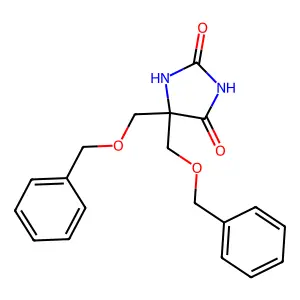 5,5-Bis((phenylmethoxy)methyl)-2,4-imidazolidinedione structure