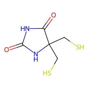 5,5-Bis(mercaptomethyl)-2,4-imidazolidinedione structure