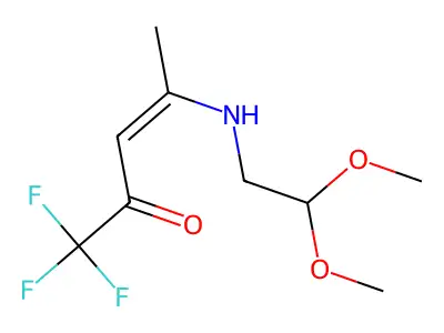 3-Penten-2-one, 4-[(2,2-dimethoxyethyl)amino]-1,1,1-trifluoro-, (Z)- structure