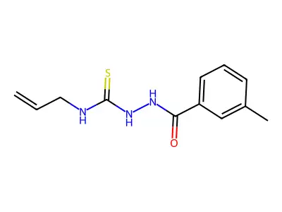 N-allyl-2-(3-methylbenzoyl)hydrazinecarbothioamide structure