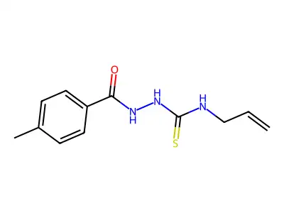 2-[(4-methylphenyl)carbonyl]-N-(prop-2-en-1-yl)hydrazinecarbothioamide structure