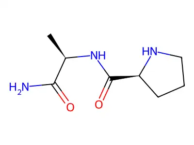 N-(1-amino-1-oxopropan-2-yl)pyrrolidine-2-carboxamide structure