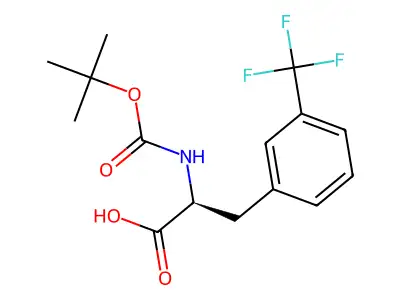 N-[(1,1-Dimethylethoxy)carbonyl]-3-(trifluoromethyl)-D-phenylalanine structure