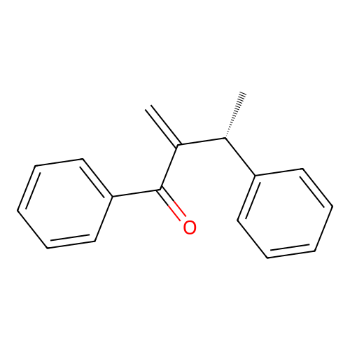 (3R)-2-methylidene-1,3-diphenylbutan-1-one structure