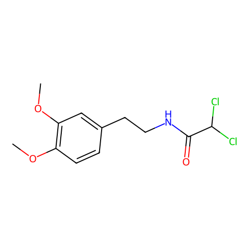 N-[2-(3,4-dimethoxyphenyl)ethyl]-2,2-dichloroacetamide structure